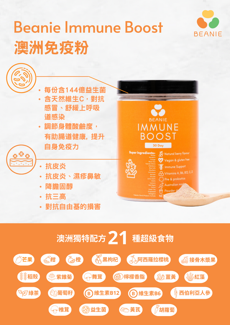 Australian Immune Boost Powder - 21 Superfood Blends (240g)